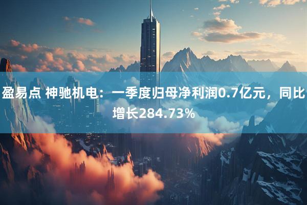 盈易点 神驰机电：一季度归母净利润0.7亿元，同比增长284.73%